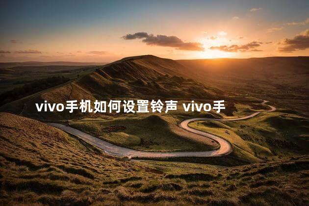 vivo手机如何设置铃声 vivo手机怎样设置来电歌曲